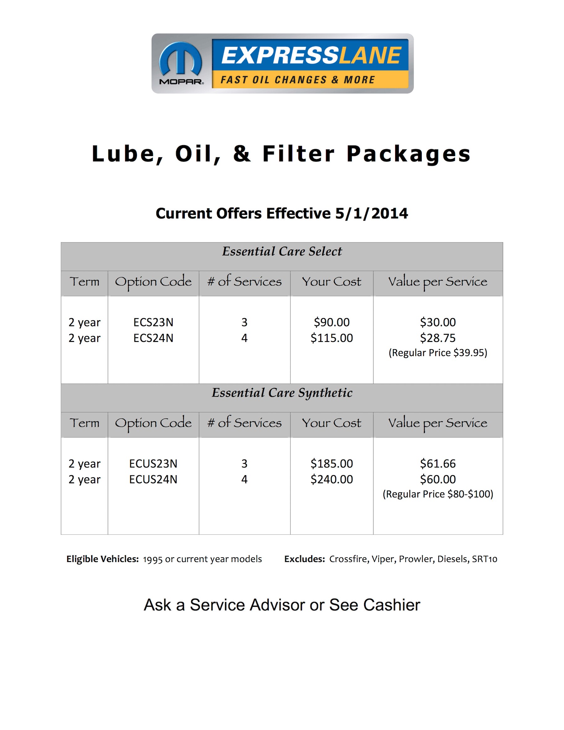 ExpressLane LOF Packages-Revised 05012014 copy.jpg
