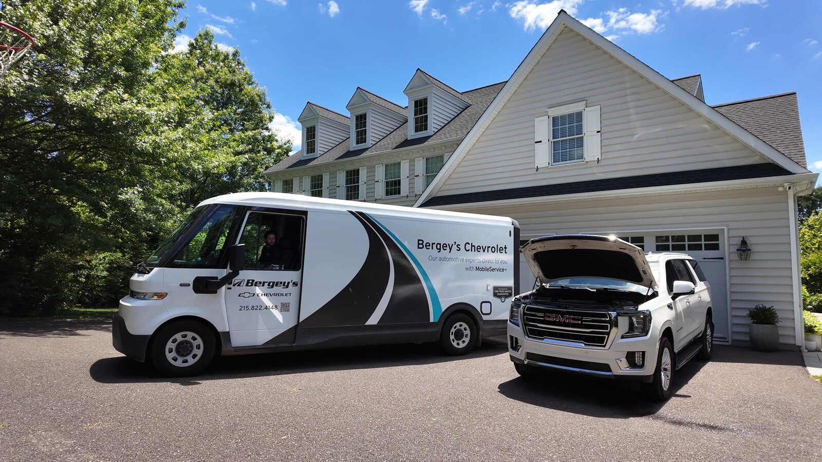 Bergey's Mobile Service van at a customer's home
