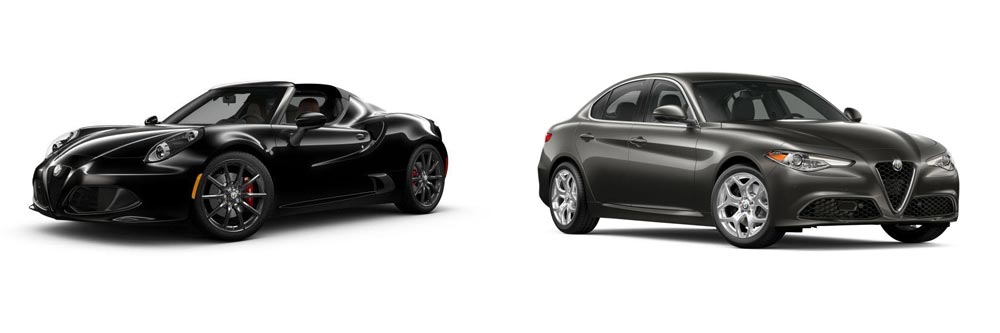 2019 Alfa Romeo 4c Spider vs 2019 Alfa Romeo Giulia Quadrifoglio