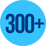 300+