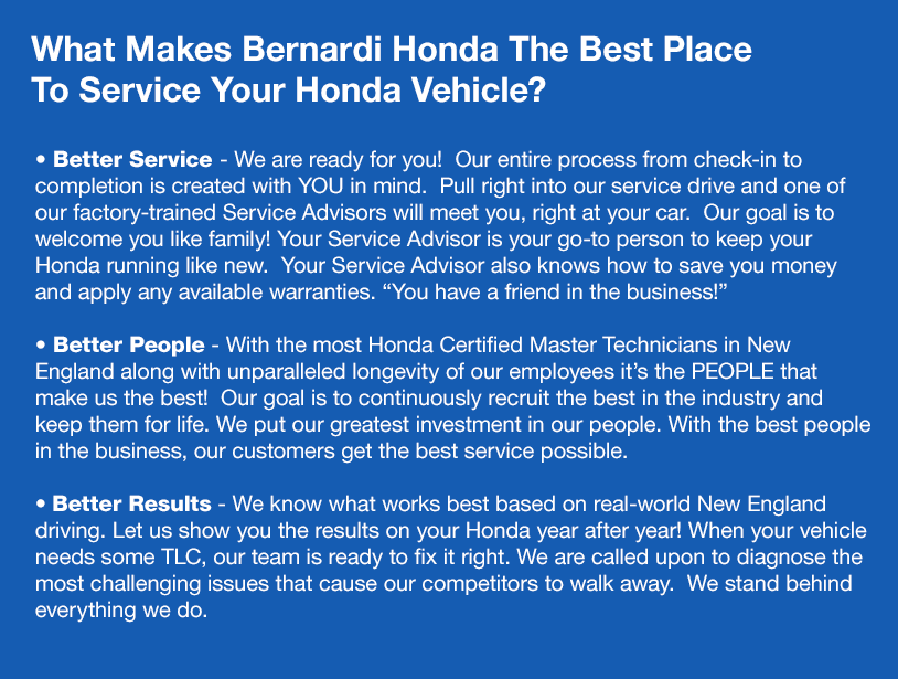 what makes bernardi honda