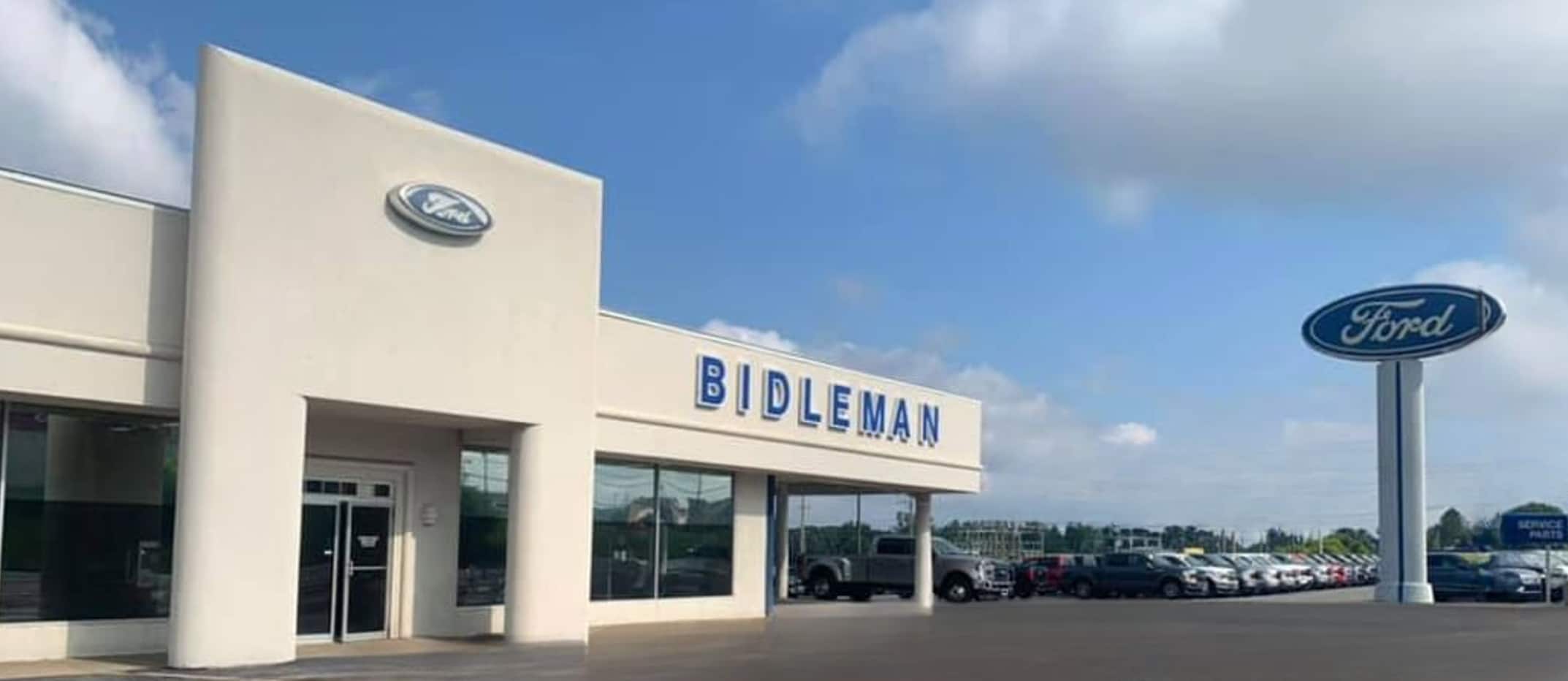 ford dealership auburn ny bidleman ford lot logo.png