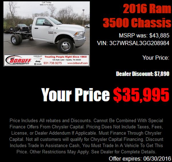 2016 Ram 3500 Chassis Cab