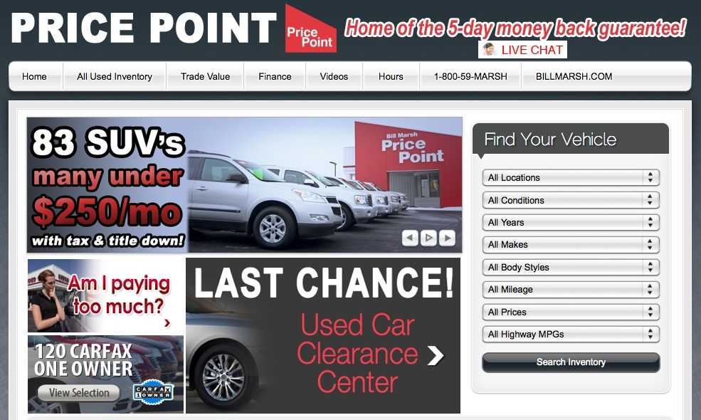 Price Point Cars website screen shot.jpg