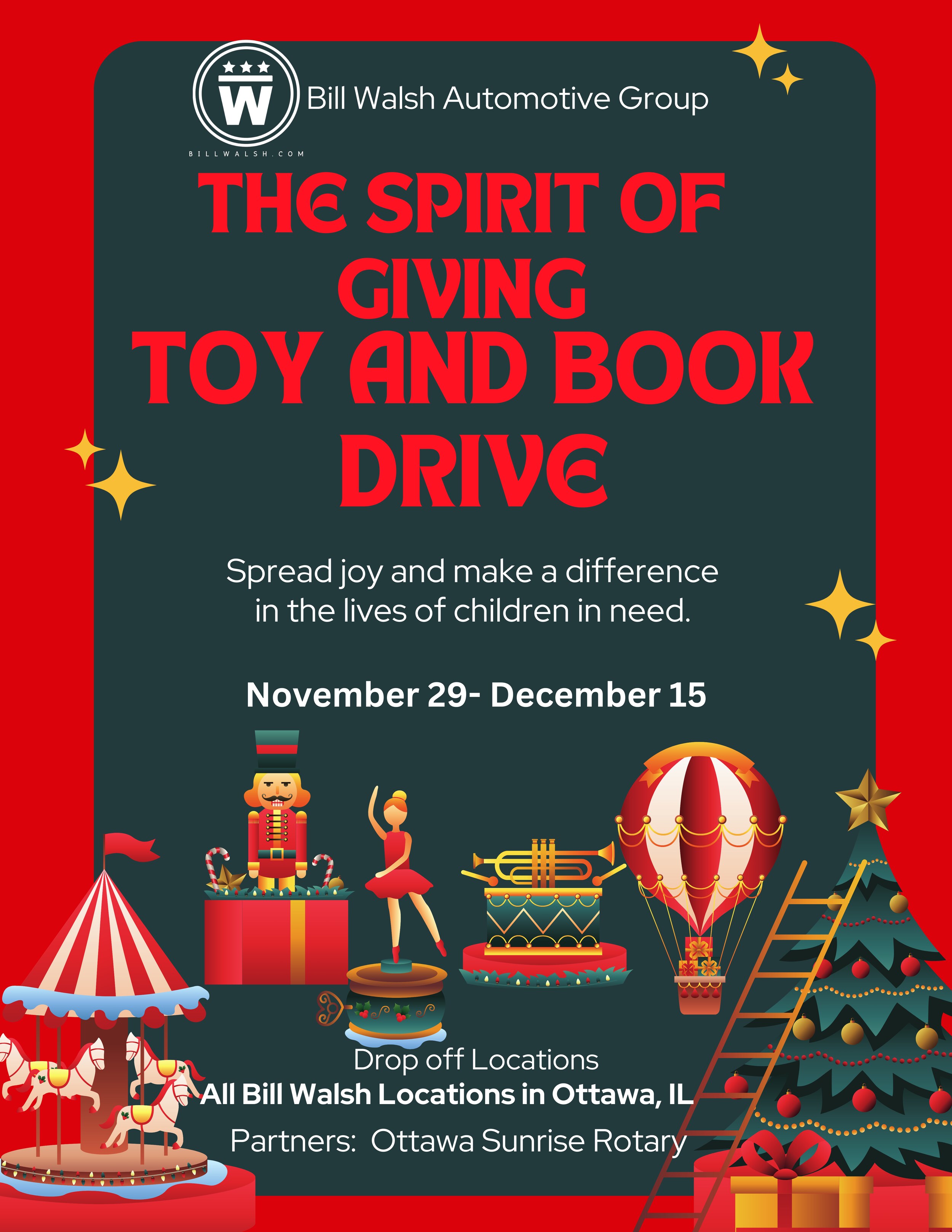 The spirit of giving Toy and Book Drive