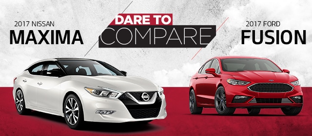 Blackburn Nissan Dare2Compare Maxima vs Fusion 2017 Nissan Maxima vs 2017 Ford Fusion - Blackburn Nissan