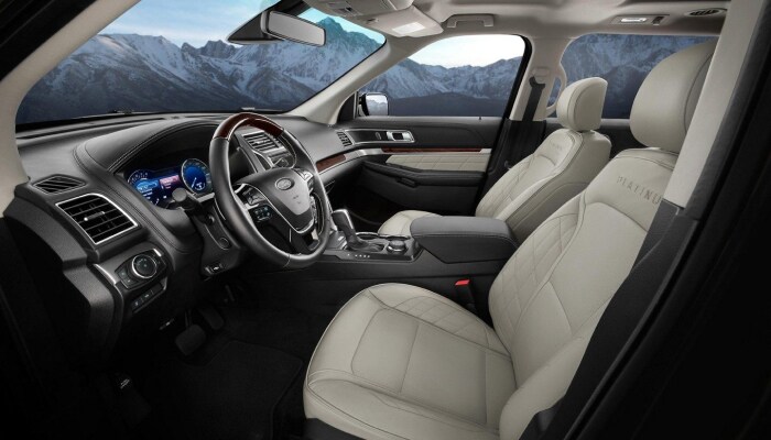Spacious interior of the 2019 Ford Explorer