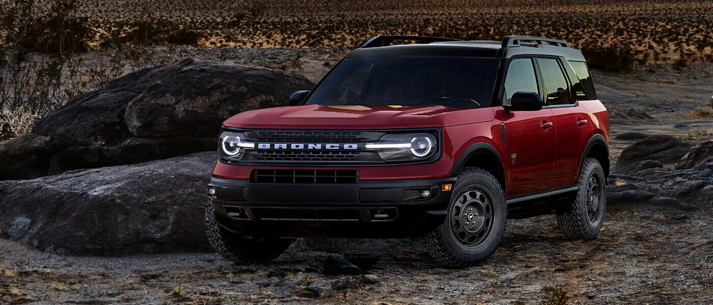 Ford Bronco Sport parked outside in a desert
