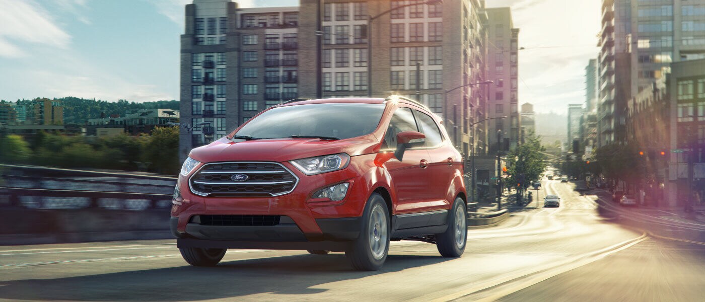 2021 Ford EcoSport driving through the city