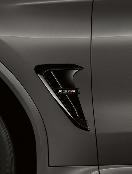 - Detail shot of an M Side Grill on the BMW X3 M.
