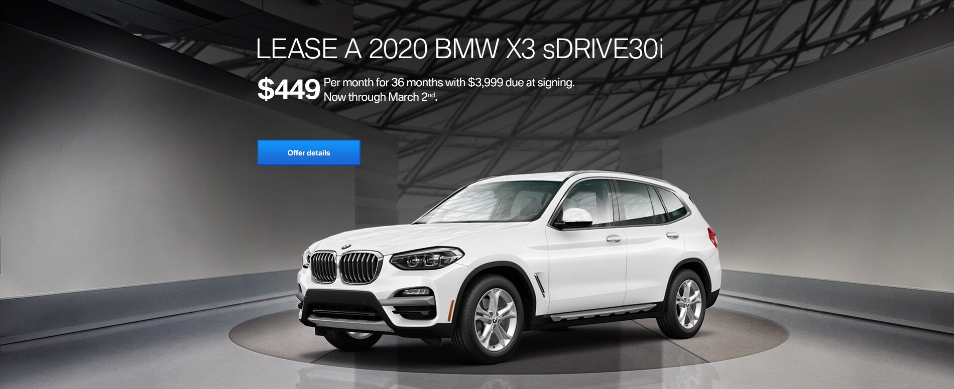 Lease a 2020 BMW X3