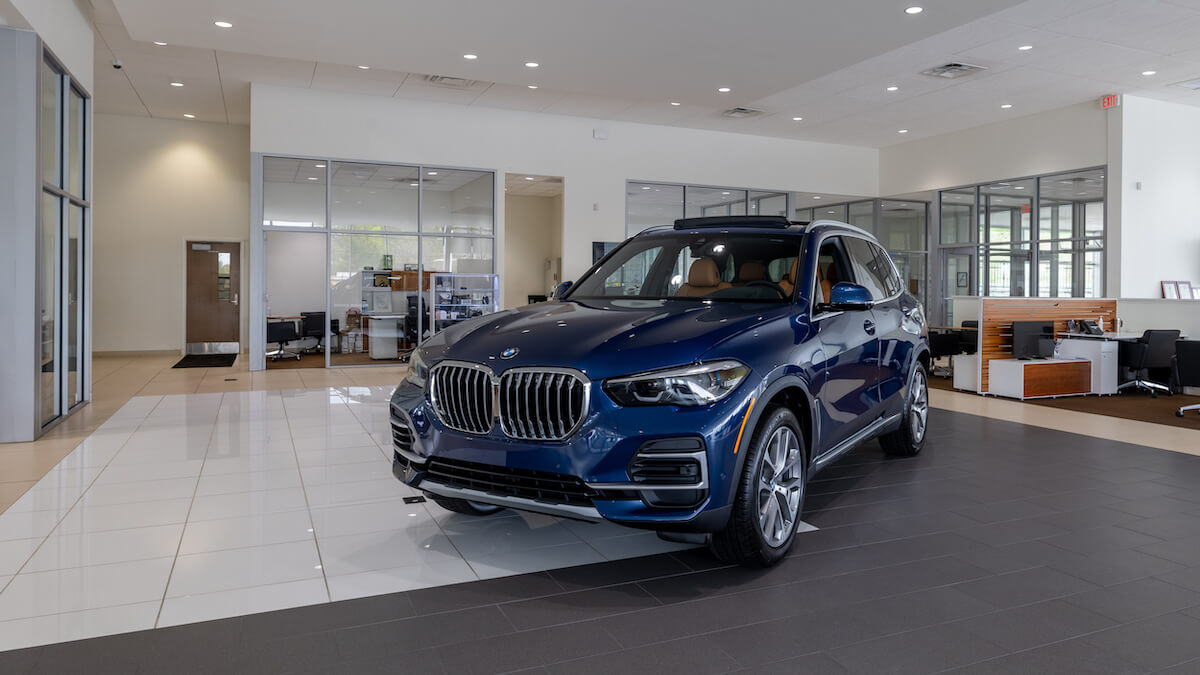 BMW X5 in the showroom at BMW of Bel Air