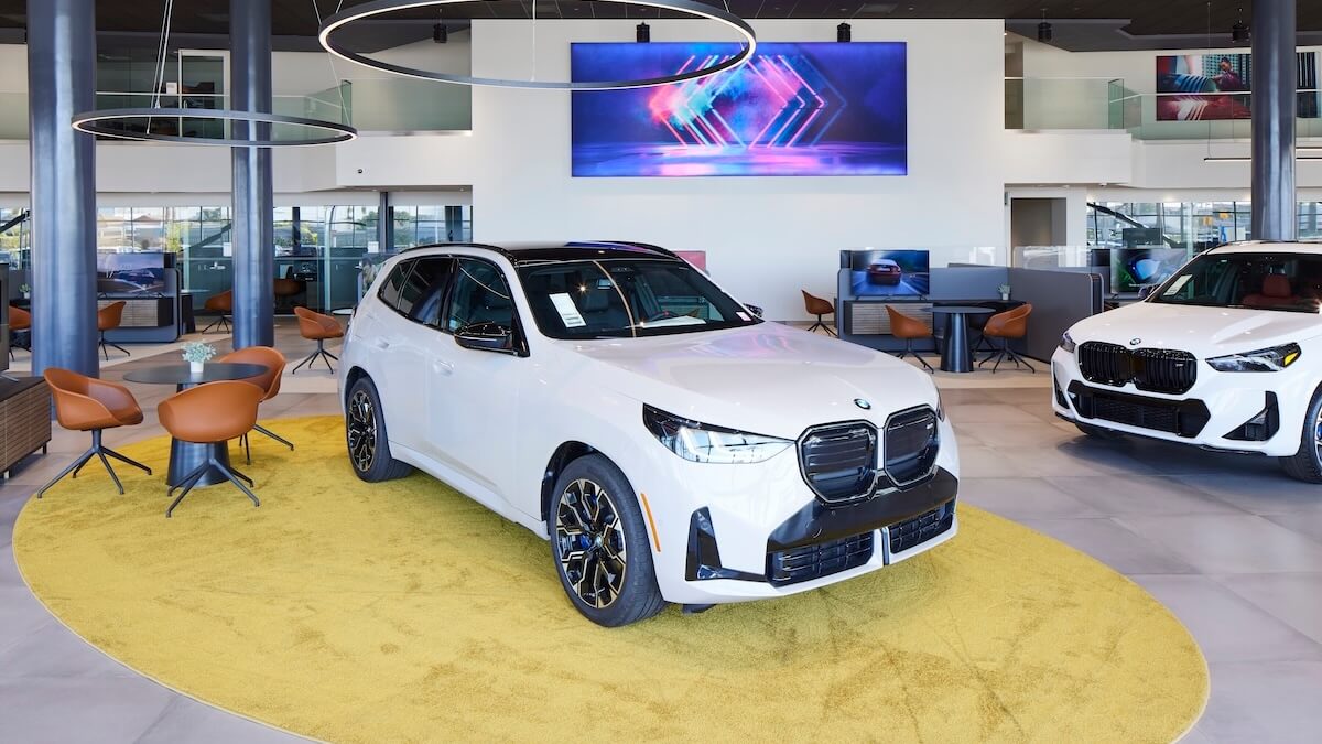 New BMW SUVs in the showroom at BMW of Buena Park