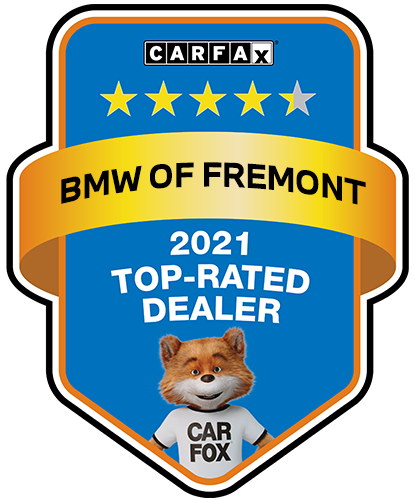 BMW of Fremont Recognized as a CARFAX Top-Rated Dealer 2021 CARFAX Top-Rated Dealer badge