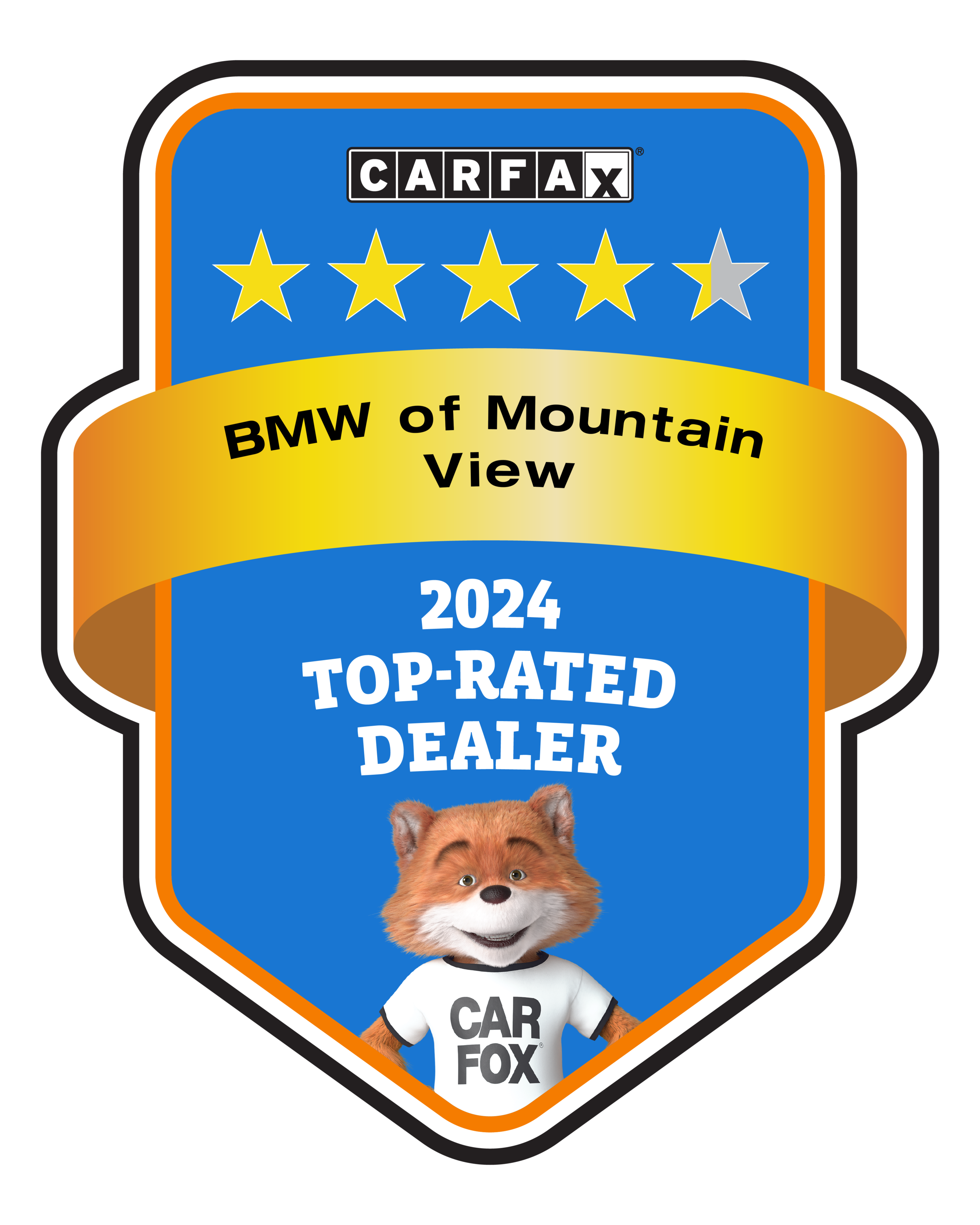 BMW of Mountain View Recognized as a CARFAX Top-Rated Dealer 2024 CARFAX Top-Rated Dealer badge