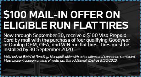 $100 mail in offer on Run Flat Tires