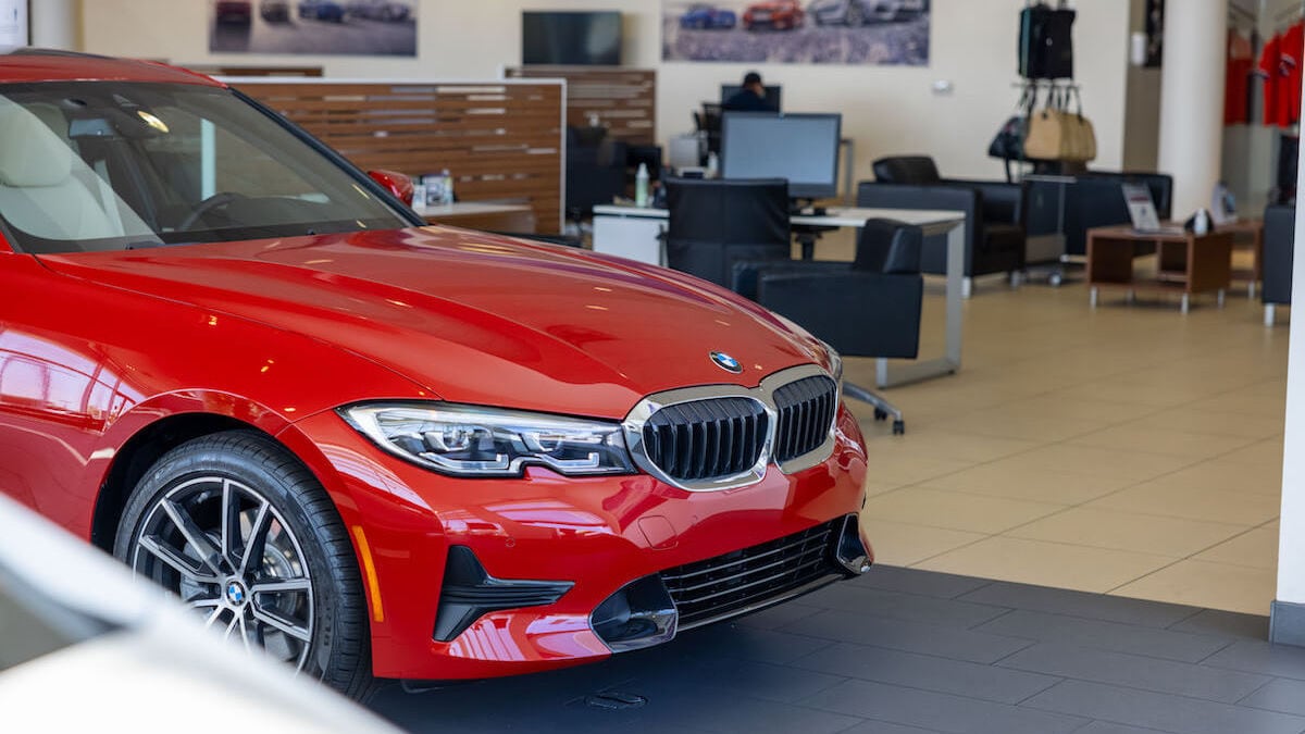 New BMW 3 Series in the showroom at BMW of Roseville