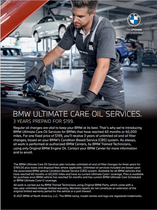 BMW $199 Oil Service