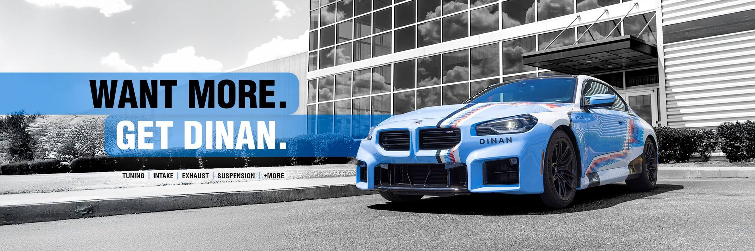 Blue BMW M2 with Dinan parts