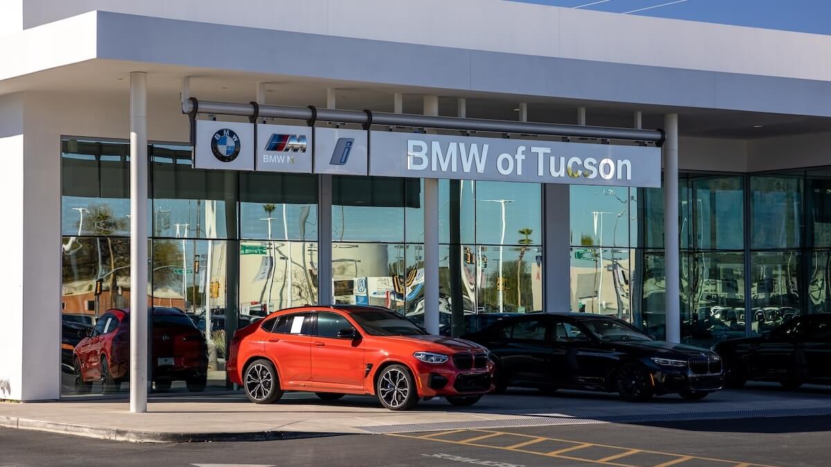 Exterior view of BMW of Tucson