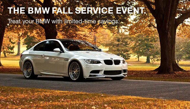 The BMW Fall Service Event. Treat your BMW with limited-time savings.