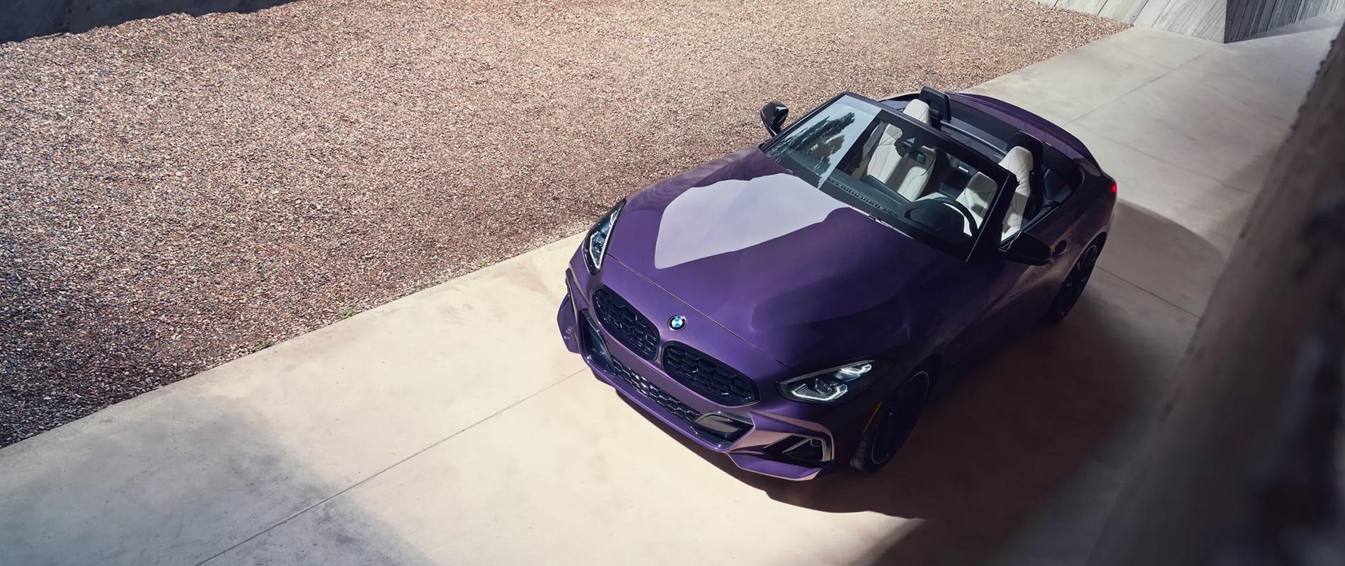 2026 BMW Z4 Trim Comparison Overhead view of the 2026 BMW Z4