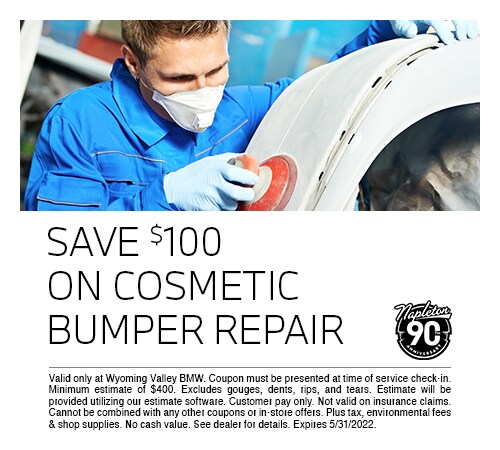 Save $100 on Cosmetic Bumper Repair Coupon