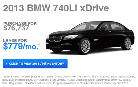 2013 BMW 740i xDrive - Click to See Inventory