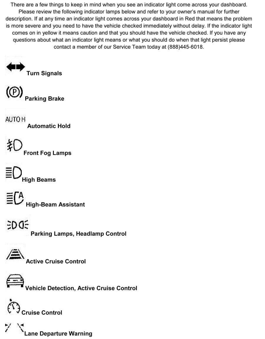 Bmw dashboard indicator lights