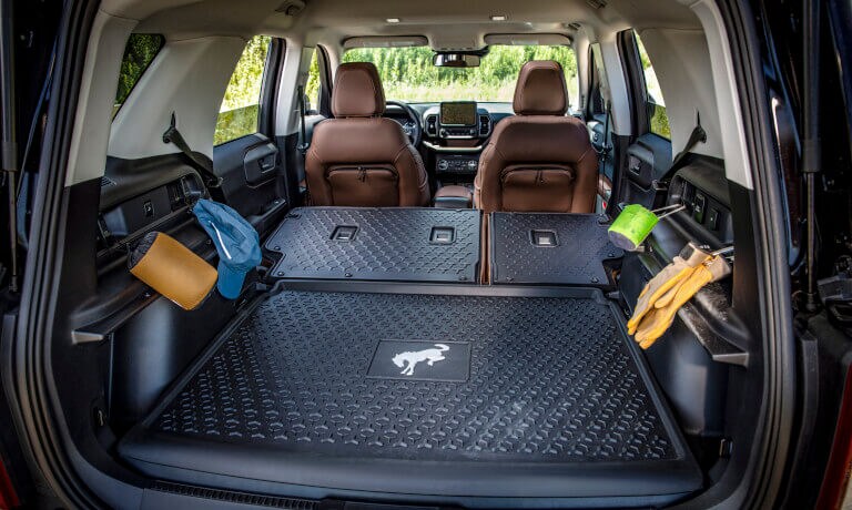 2022 Ford Bronco Interior Cargo Space With Seats Folded Down