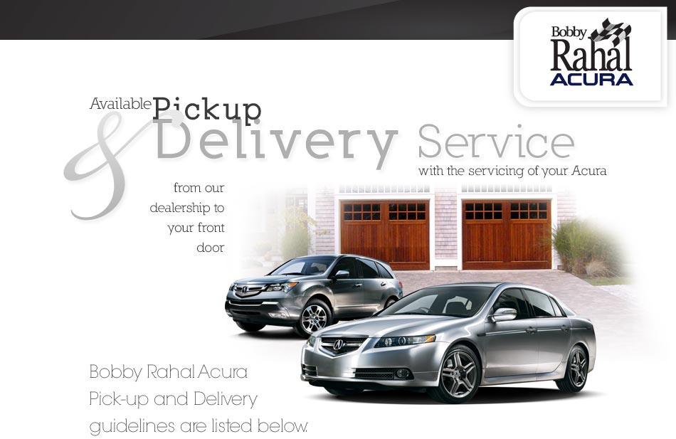 Pick Up & Delivery Service Image For Car Dealerships, Mechanicsburg, PA Pick Up & Delivery Service Image For Car Dealerships, Mechanicsburg, PA - Bobby Rahal Acura