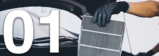 Tips for Spring Cleaning Your Car at Bobby Rahal Acura | 01 Holding Engine Air Filter
