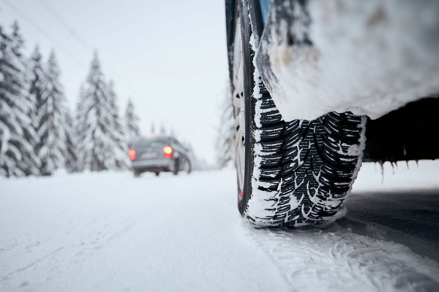 The Cold Facts of Winter Tires | Bobby Rahal Acura in Mechanicsburg, PA | Vehicle driving on a snowy road