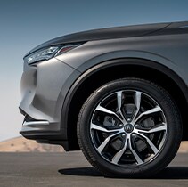 Compare the 2020 Acura MDX and the 2022 Acura MDX at Bobby Rahal Acura | Close-up of MDX's front wheel