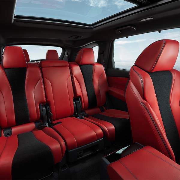 Model Features of the 2022 Acura MDX at Bobby Rahal Acura | All Red Seating Option in A-Spec Trim of 2022 Acura MDX