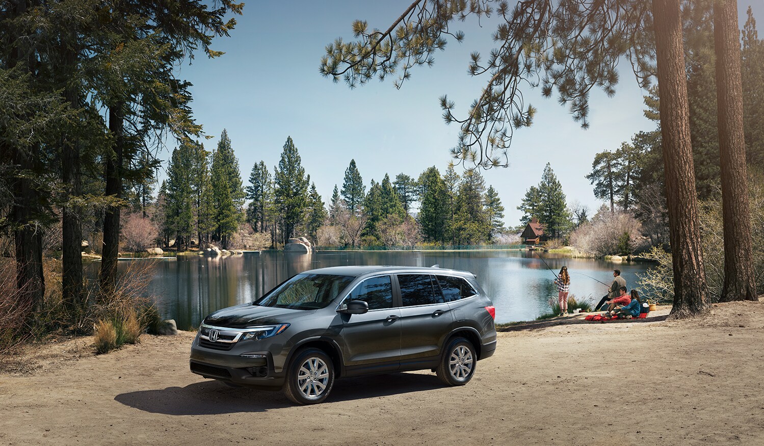 Bobby Rahal Honda is a Car Dealership near Carlisle PA | 2021 Honda Pilot parked at the lake