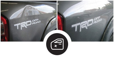 before and after of dent repair