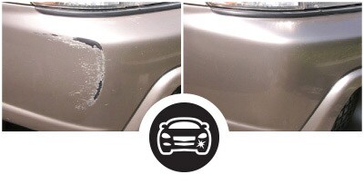 before and after of bumper repair