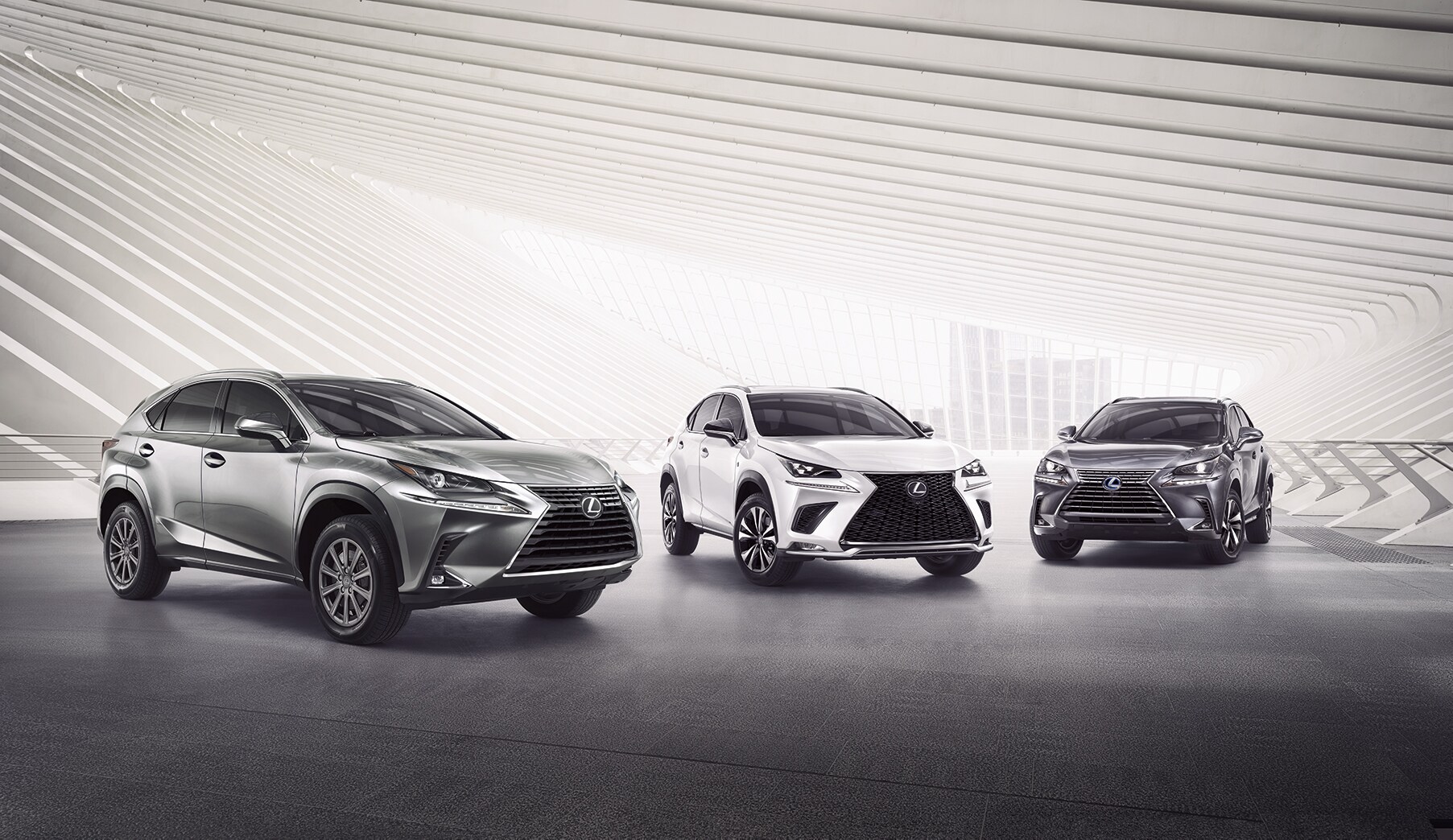 Performance Features of the 2020 Lexus NX at Bobby Rahal Lexus of Lewistown of Lewistown | Three 2020 Lexus NX parked in building Performance Features of the 2020 Lexus NX at Bobby Rahal Lexus of Lewistown of Lewistown | Three 2020 Lexus NX parked in building