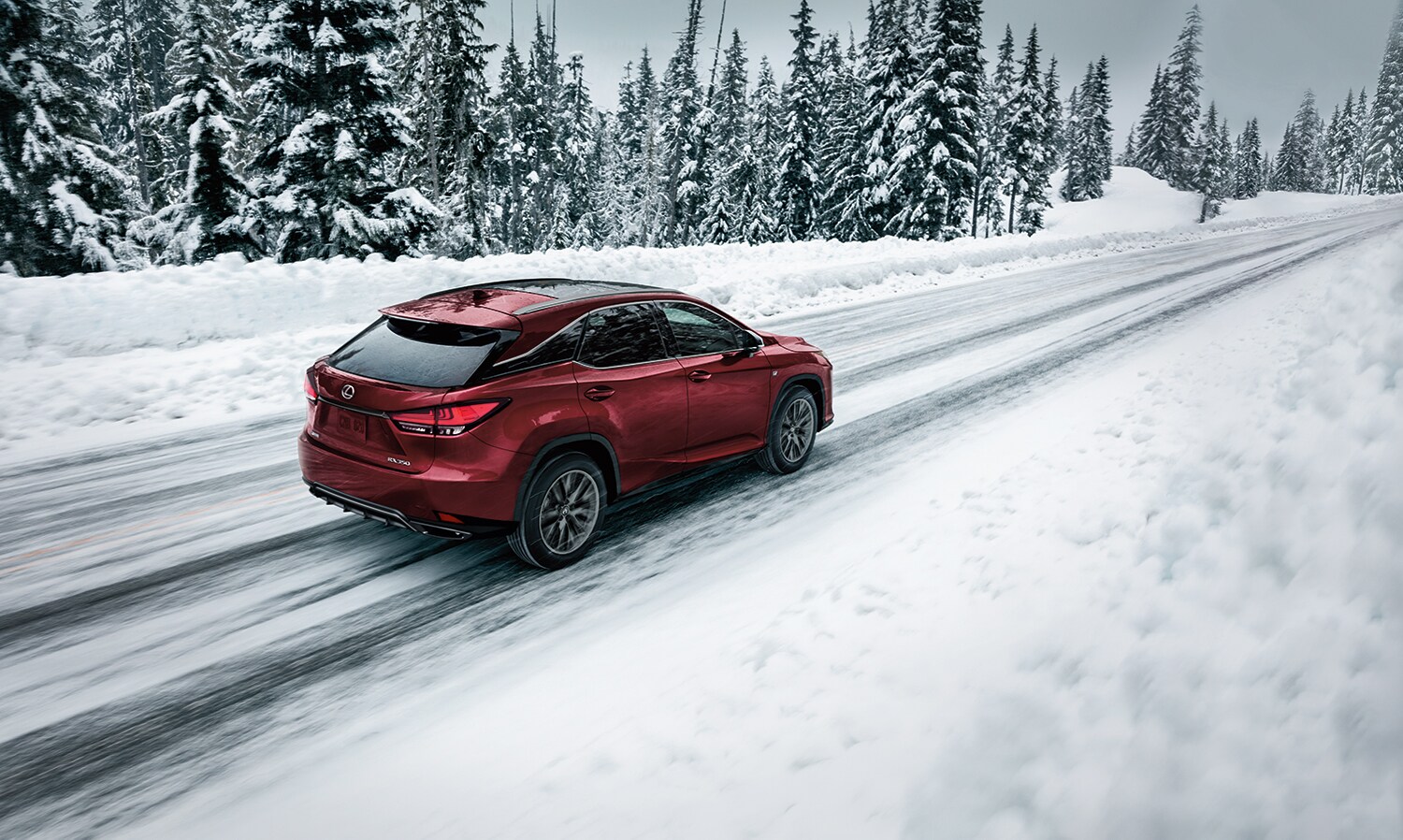 Style and Performance Features of the 2020 Lexus RX at Bobby Rahal Lexus of Lewistown of Lewistown | Red 2020 Lexus RX running on snowy road Style and Performance Features of the 2020 Lexus RX at Bobby Rahal Lexus of Lewistown of Lewistown | Red 2020 Lexus RX running on snowy road