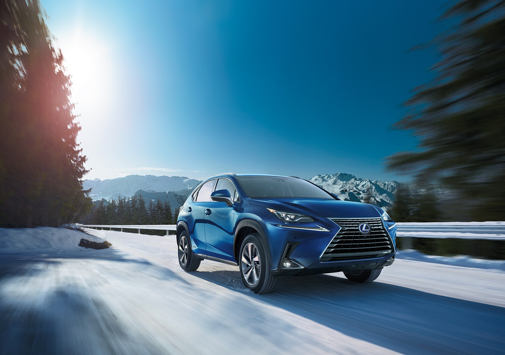 Performance Features of the 2020 Lexus NX at Bobby Rahal Lexus of Lewistown of Lewistown | Blue 2020 Lexus running on snowy road Performance Features of the 2020 Lexus NX at Bobby Rahal Lexus of Lewistown of Lewistown | Blue 2020 Lexus running on snowy road