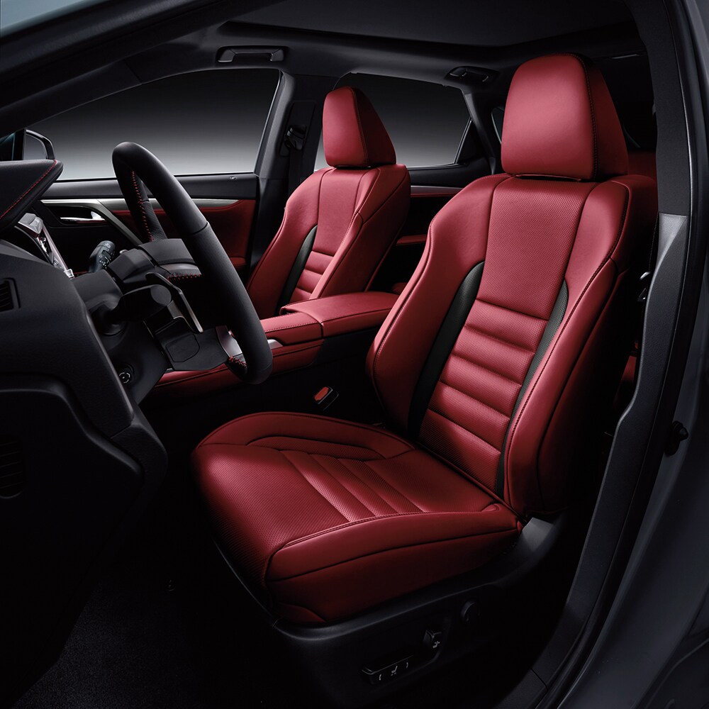 Style and Performance Features of the 2020 Lexus RX at Bobby Rahal Lexus of Lewistown of Lewistown | Red leather seats of the 2020 Lexus RX Style and Performance Features of the 2020 Lexus RX at Bobby Rahal Lexus of Lewistown of Lewistown | Red leather seats of the 2020 Lexus RX
