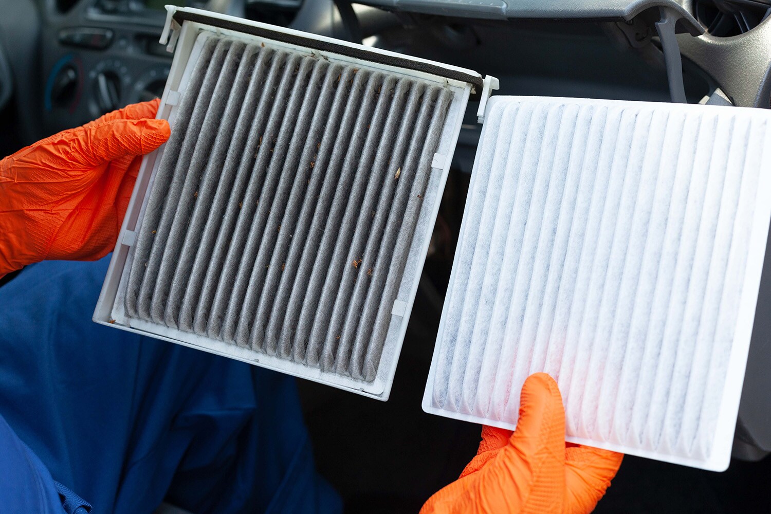 Everything You Need to Know About Cabin Air Filters | Bobby Rahal Lexus of Lancaster County | The difference between a clean and dirty cabin air filter