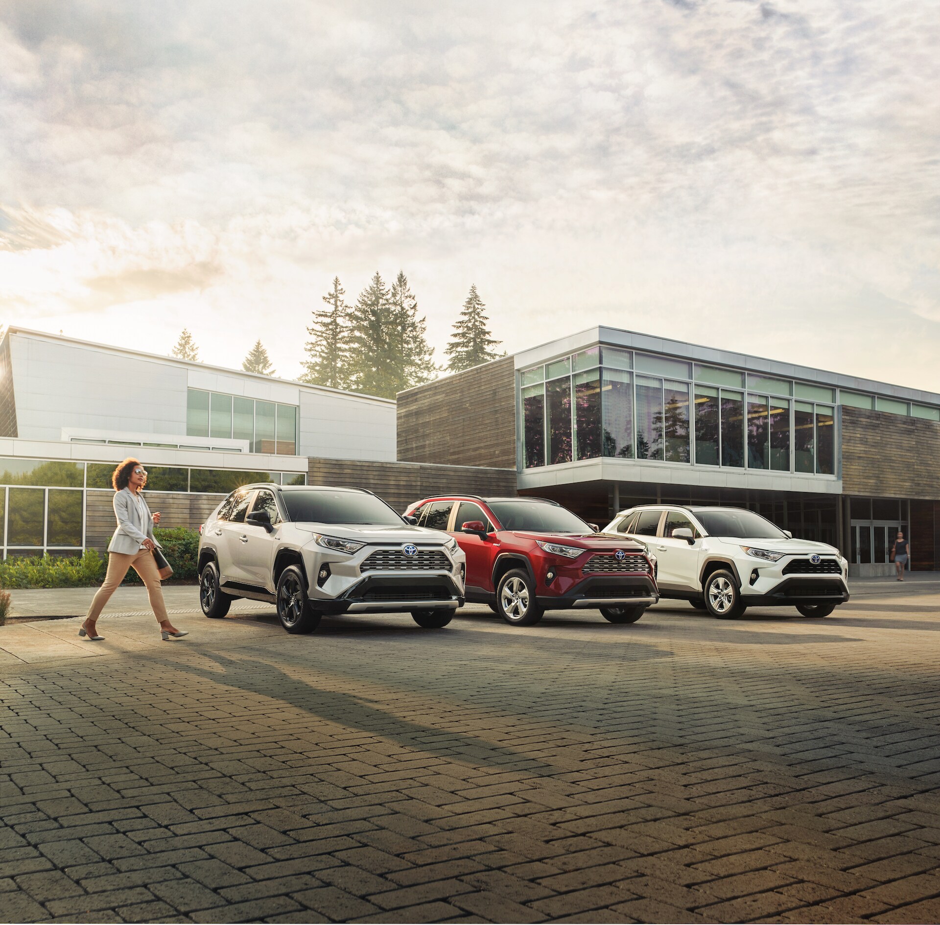 Bobby Rahal Toyota is a Car Dealership near Dillsburg PA | 2021 Toyota RAV4s lined up in parking lot