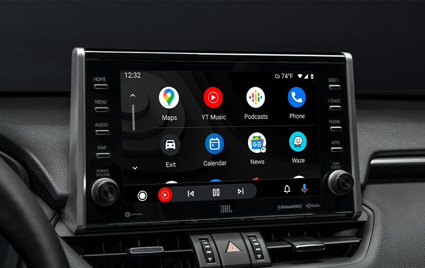 Android Auto vs. Apple CarPlay at Bobby Rahal Toyota in Mechanicsburg, PA | Android Auto displayed on center infotainment system