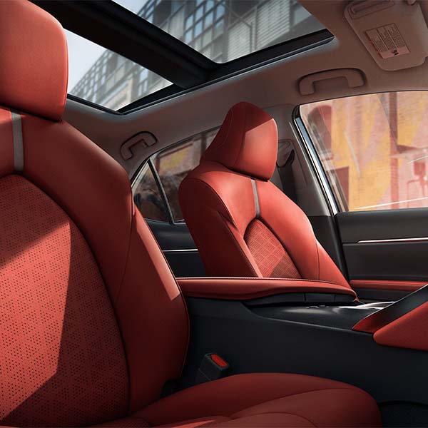 Model Features of the 2022 Toyota Camry at Bobby Rahal Toyota | Red Interior Option in the 2022 Toyota Camry