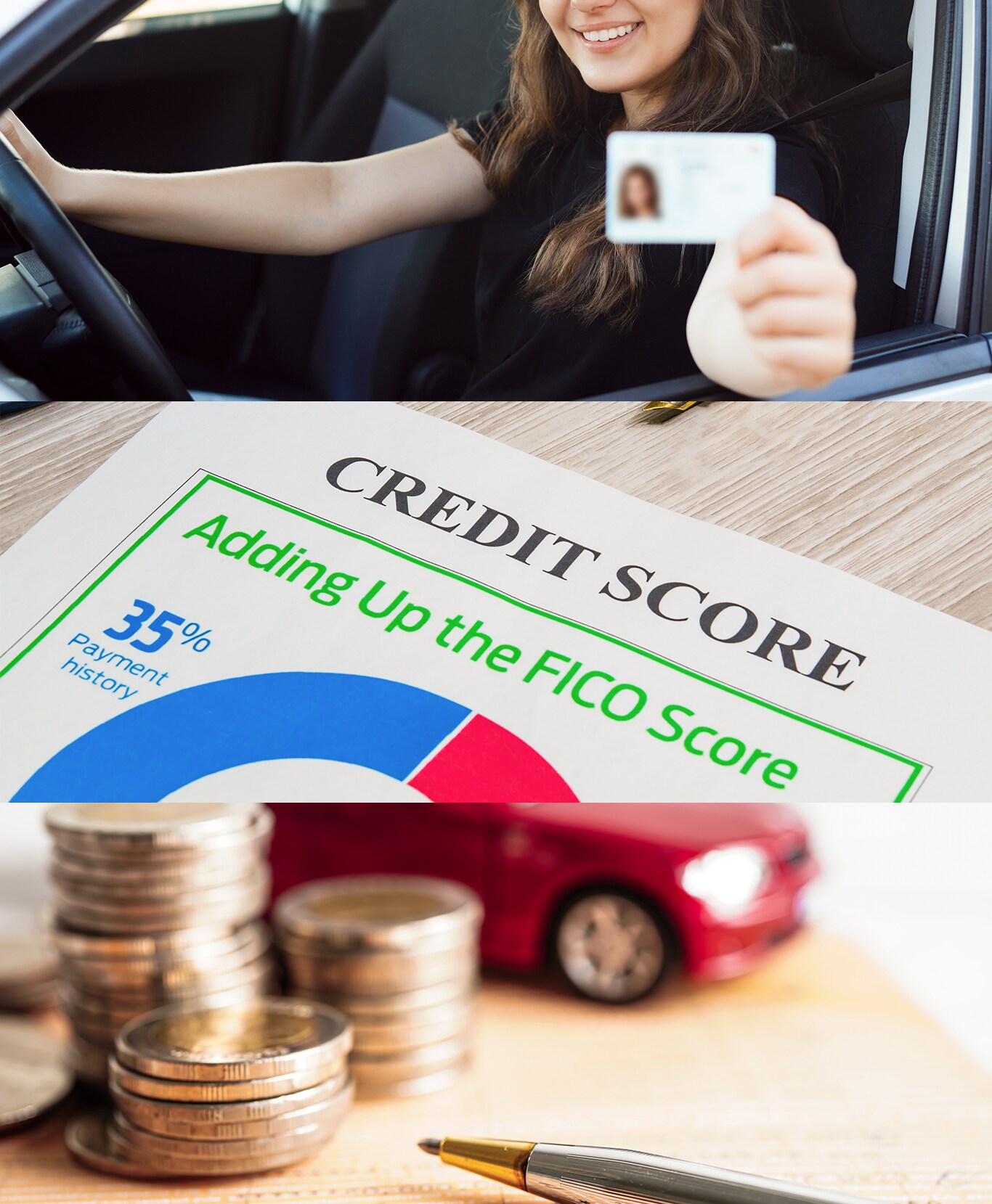 Things to Bring with you to Purchase a Car at Bobby Rahal Toyota in Mechanicsburg, PA | Drivers license, credit score paper work, and pile of coins together