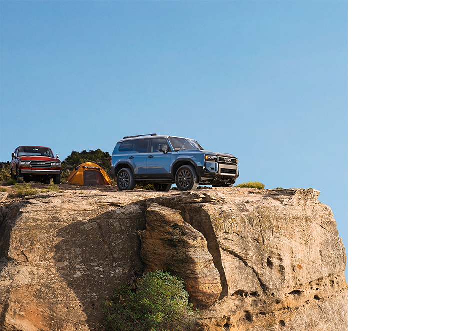 2024 Toyota Land Cruiser at Bobby Rahal Toyota in Mechanicsburg, PA | 2024 Toyota land Cruiser parked near the edge of mountain side
