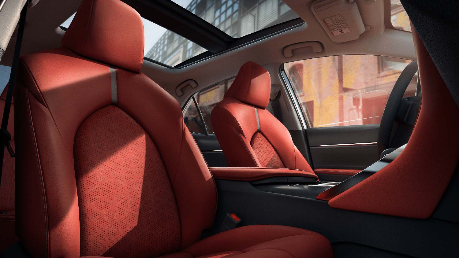 The All-New 2022 Toyota Camry at Bobby Rahal Toyota in Mechanicsburg, PA | 2022 Toyota Camry with red interior