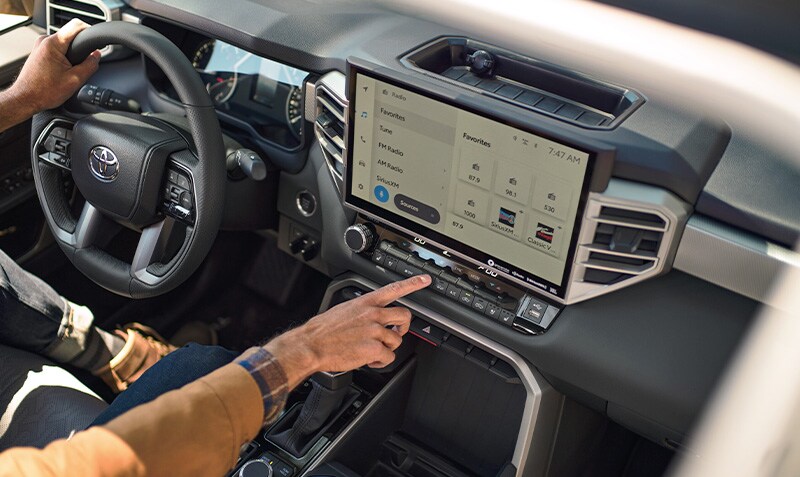 The 2022 Toyota Tundra vs. The 2021 Toyota Tundra at Bobby Rahal Toyota | Infotainment System in the 2022 Toyota Tundra